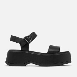 Sorel DAYSPRING Ankle Strap Women's Platform Sandal color Black, Black